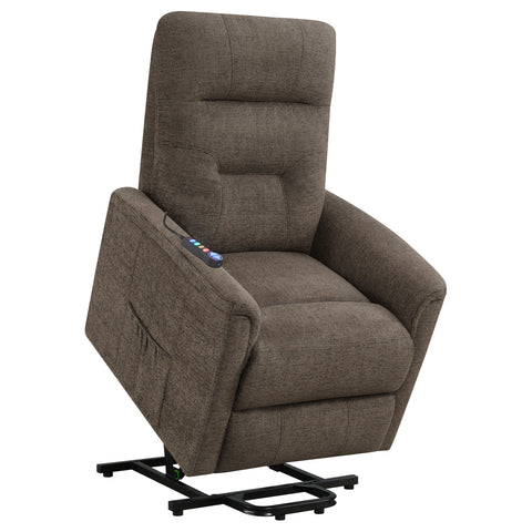 Jason Upholstered Power Lift Massage Chair BrownBrown