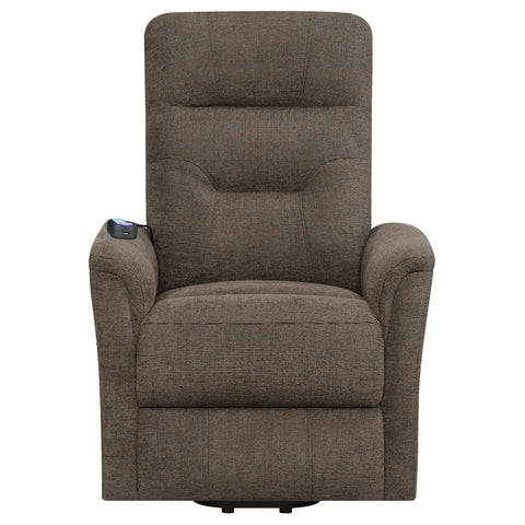 Jason Upholstered Power Lift Massage Chair BrownBrown