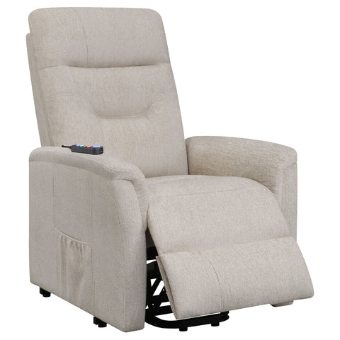 Jason Upholstered Power Lift Massage Chair BeigeBeige