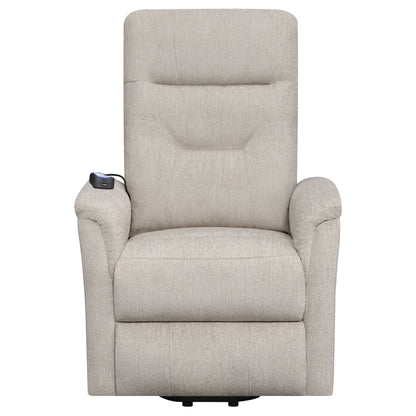 Jason Upholstered Power Lift Massage Chair BeigeBeige