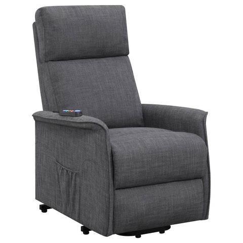 Jonelle Upholstered Power Lift Massage Chair CharcoalCharcoal