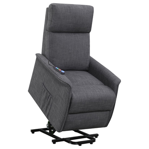 Jonelle Upholstered Power Lift Massage Chair CharcoalCharcoal
