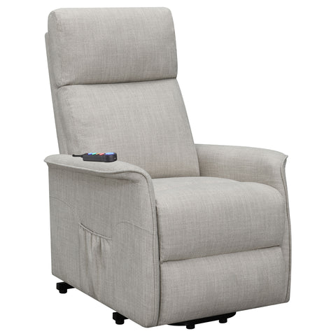 Jonelle Upholstered Power Lift Massage Chair BeigeBeige