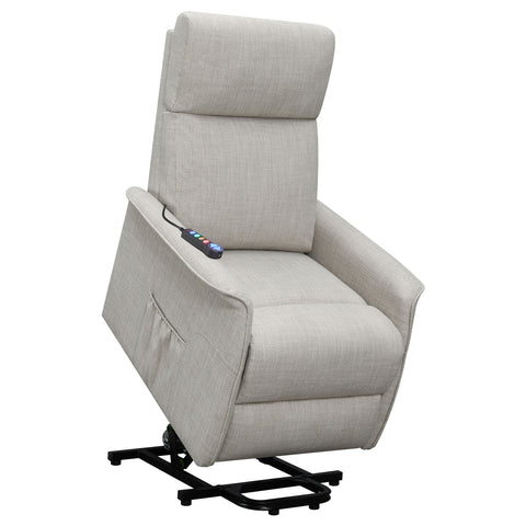 Jonelle Upholstered Power Lift Massage Chair BeigeBeige