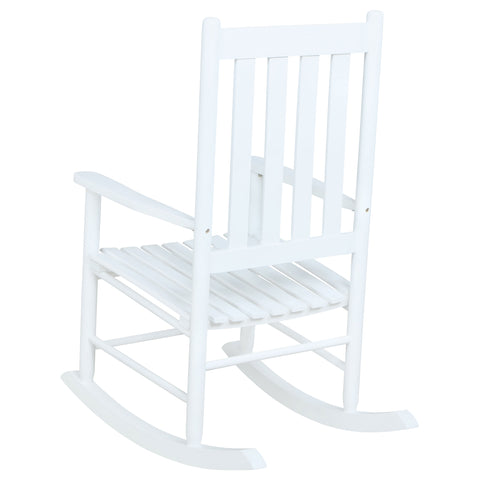 Toni Slat Back Solid Wood Rocking Chair WhiteWhite