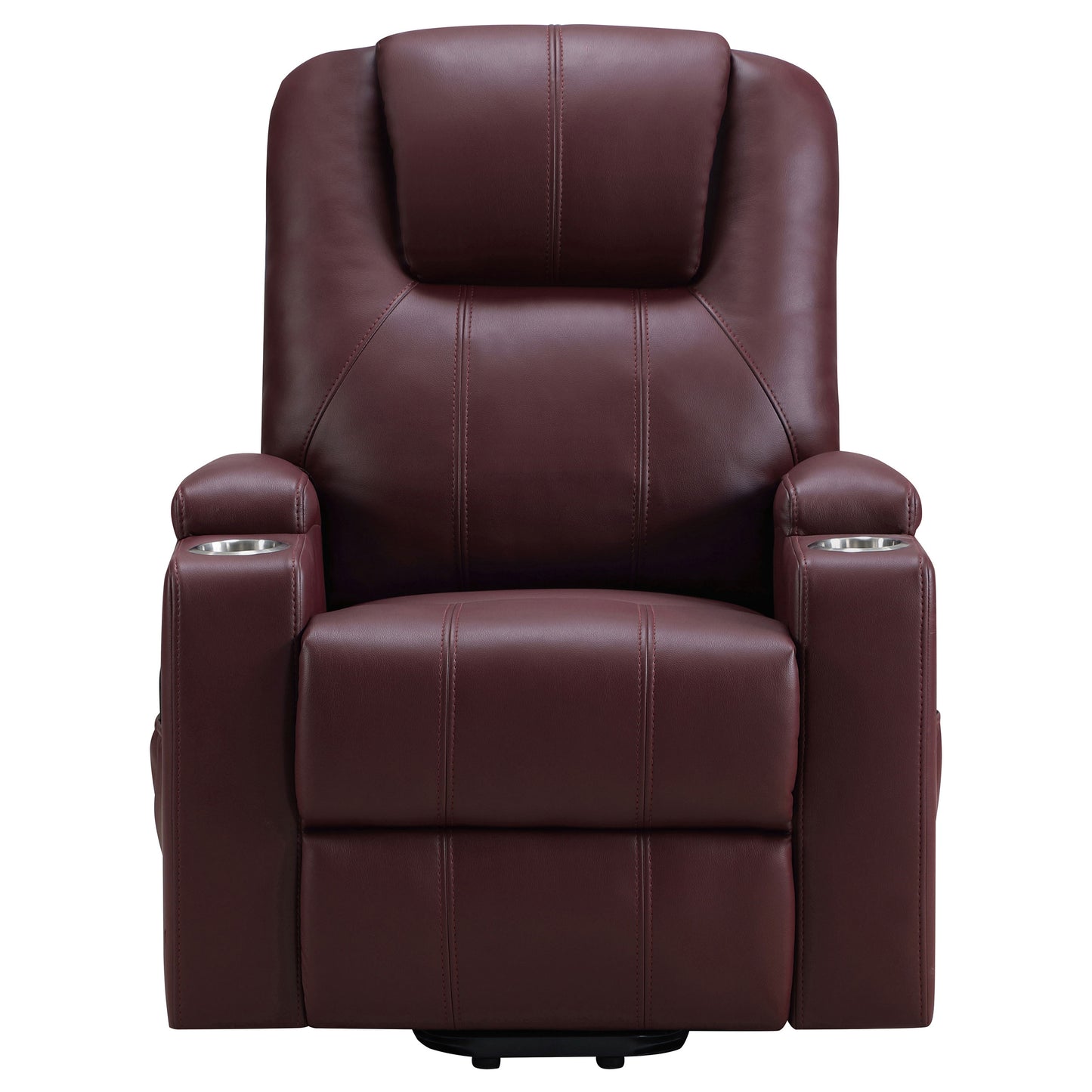 dale upholstered power lift massage recliner wine redwine