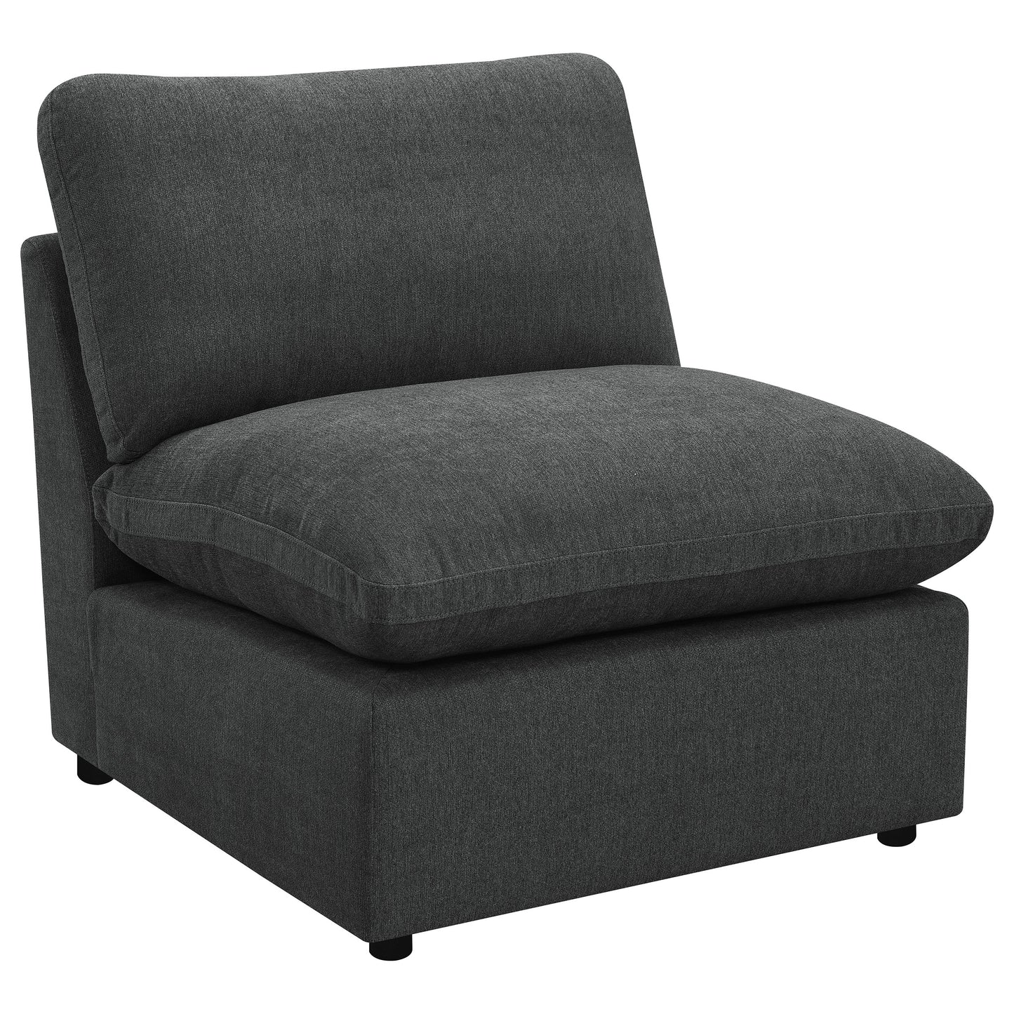 yvette modular armless chair dark greydark grey