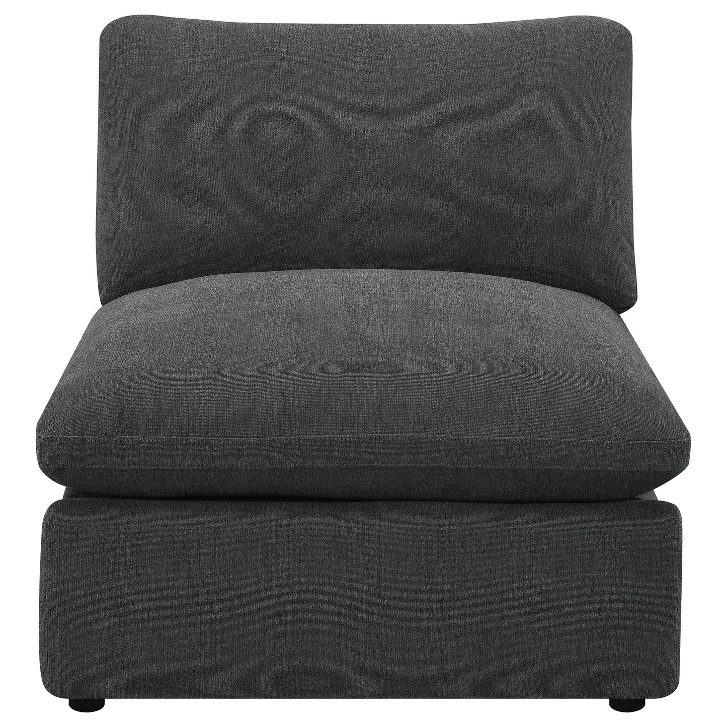 yvette modular armless chair dark greydark grey