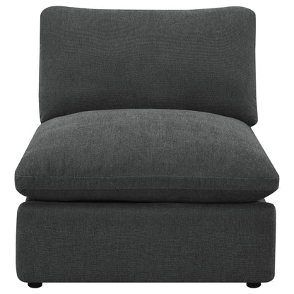 Yvette Modular Armless Chair Dark GreyDark Grey