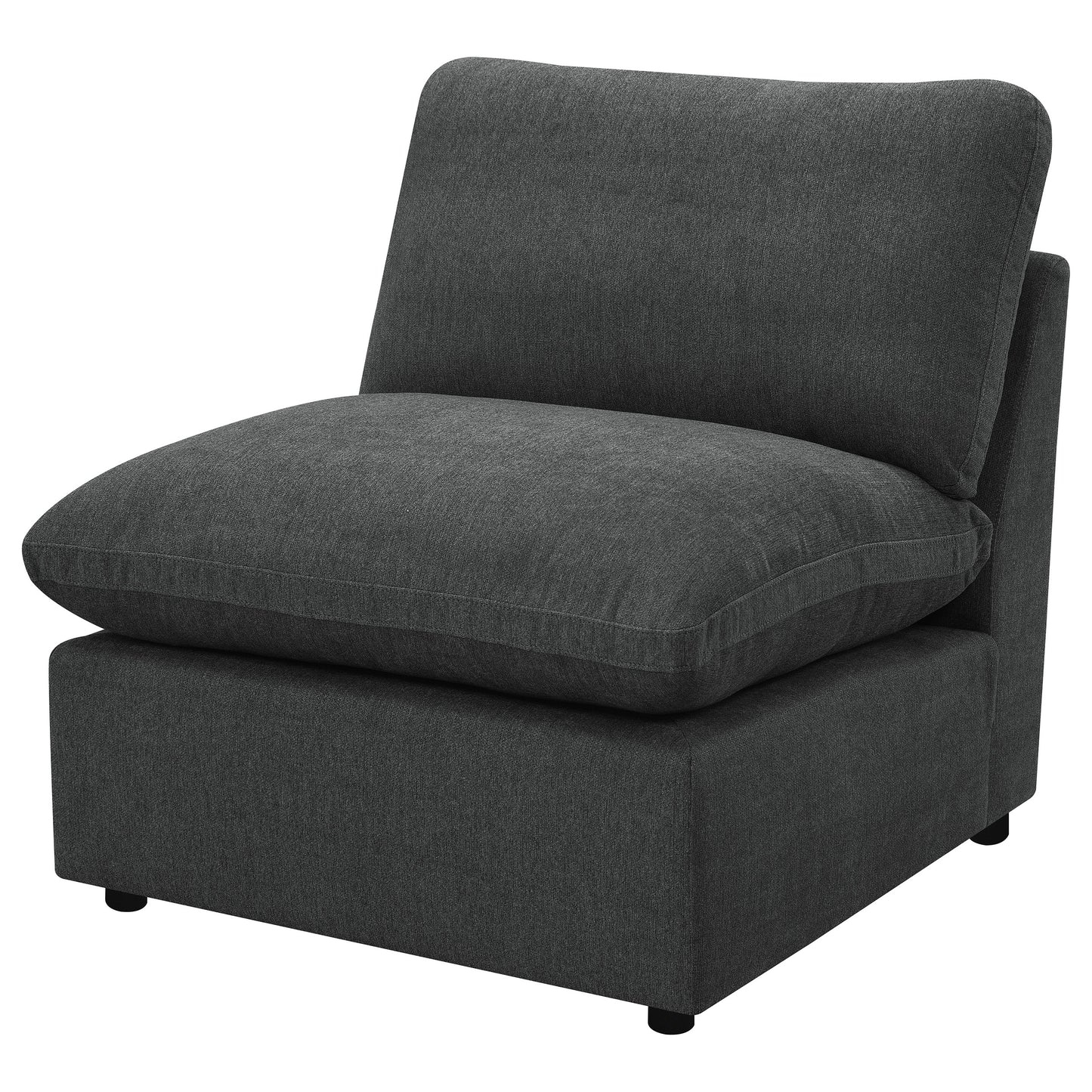 yvette modular armless chair dark greydark grey