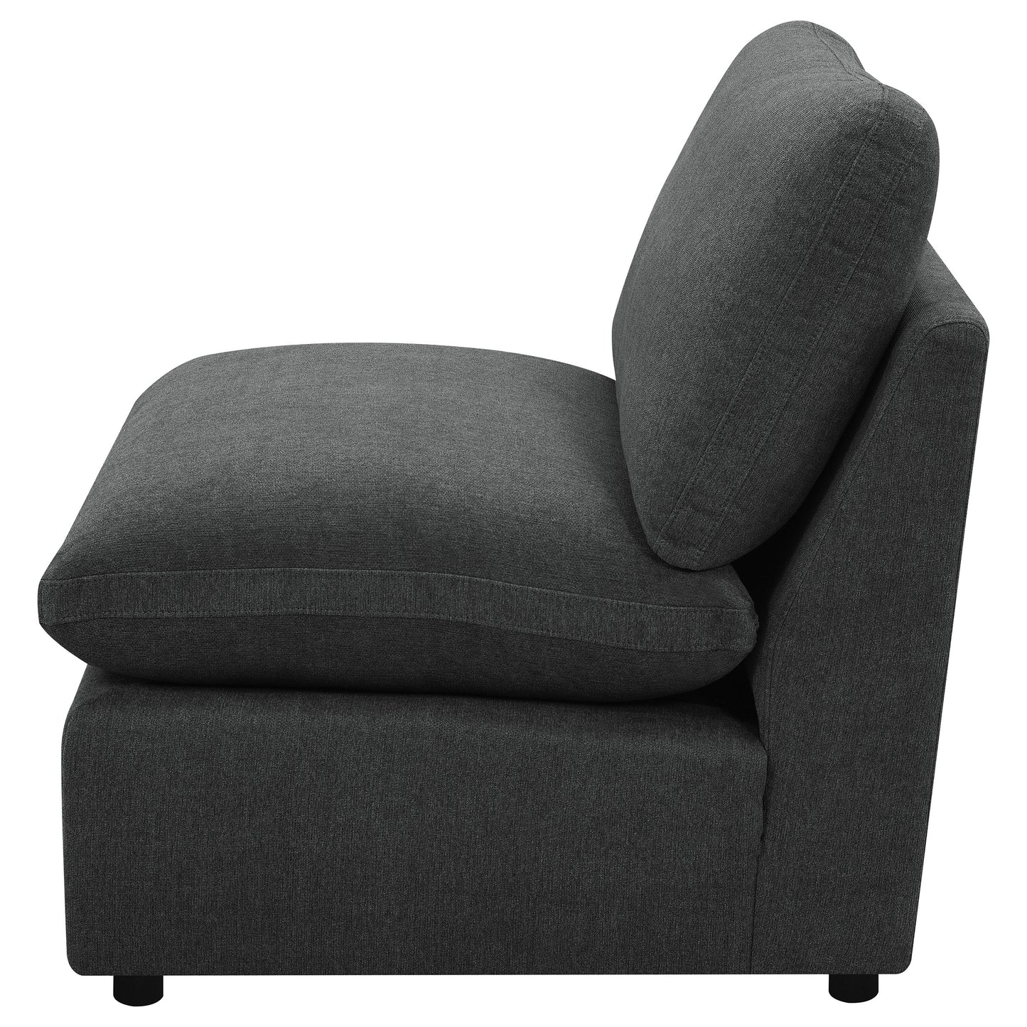 yvette modular armless chair dark greydark grey