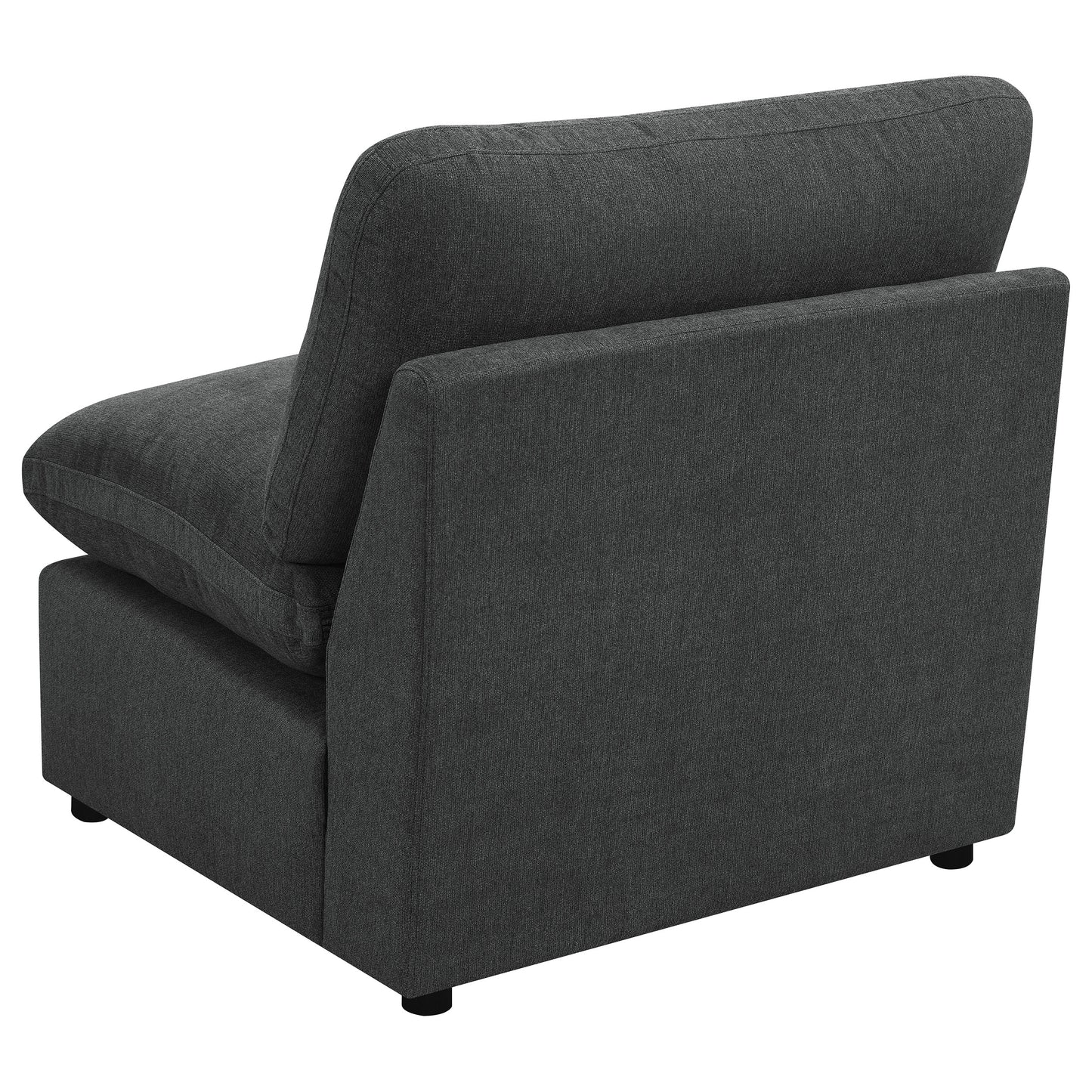 yvette modular armless chair dark greydark grey