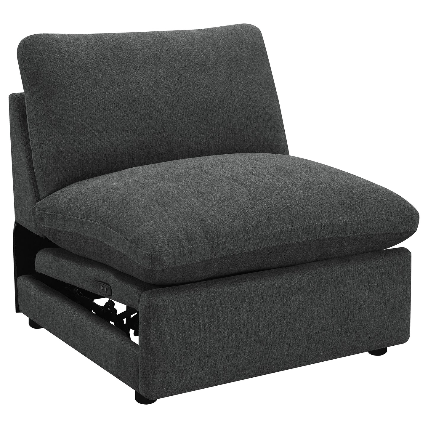 shoto modular power armless recliner dark grey