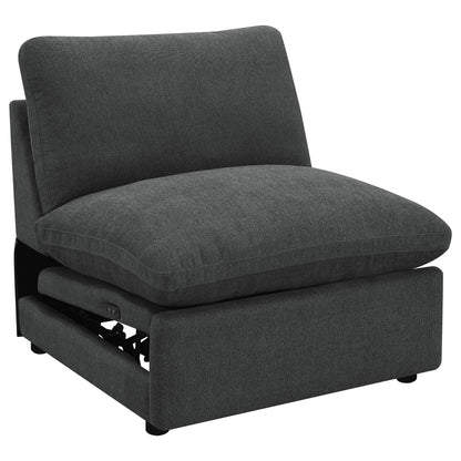 Shoto Modular Power Armless Recliner Dark Grey