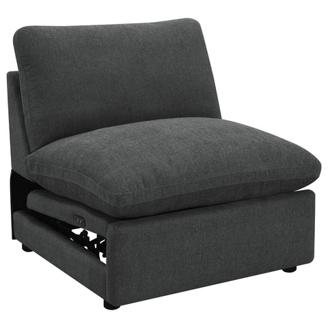 Shoto Modular Power Armless Recliner Dark Grey