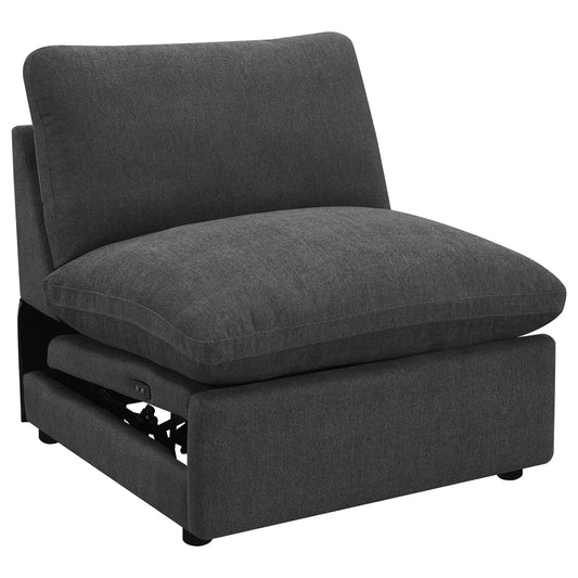 Shoto Modular Power Armless Recliner Dark Grey