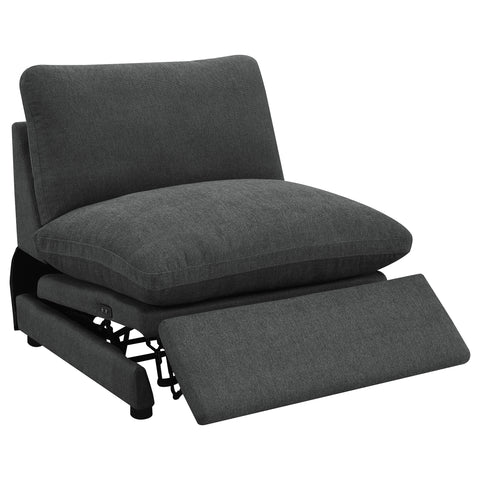 Shoto Modular Power Armless Recliner Dark Grey