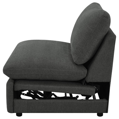 Shoto Modular Power Armless Recliner Dark Grey