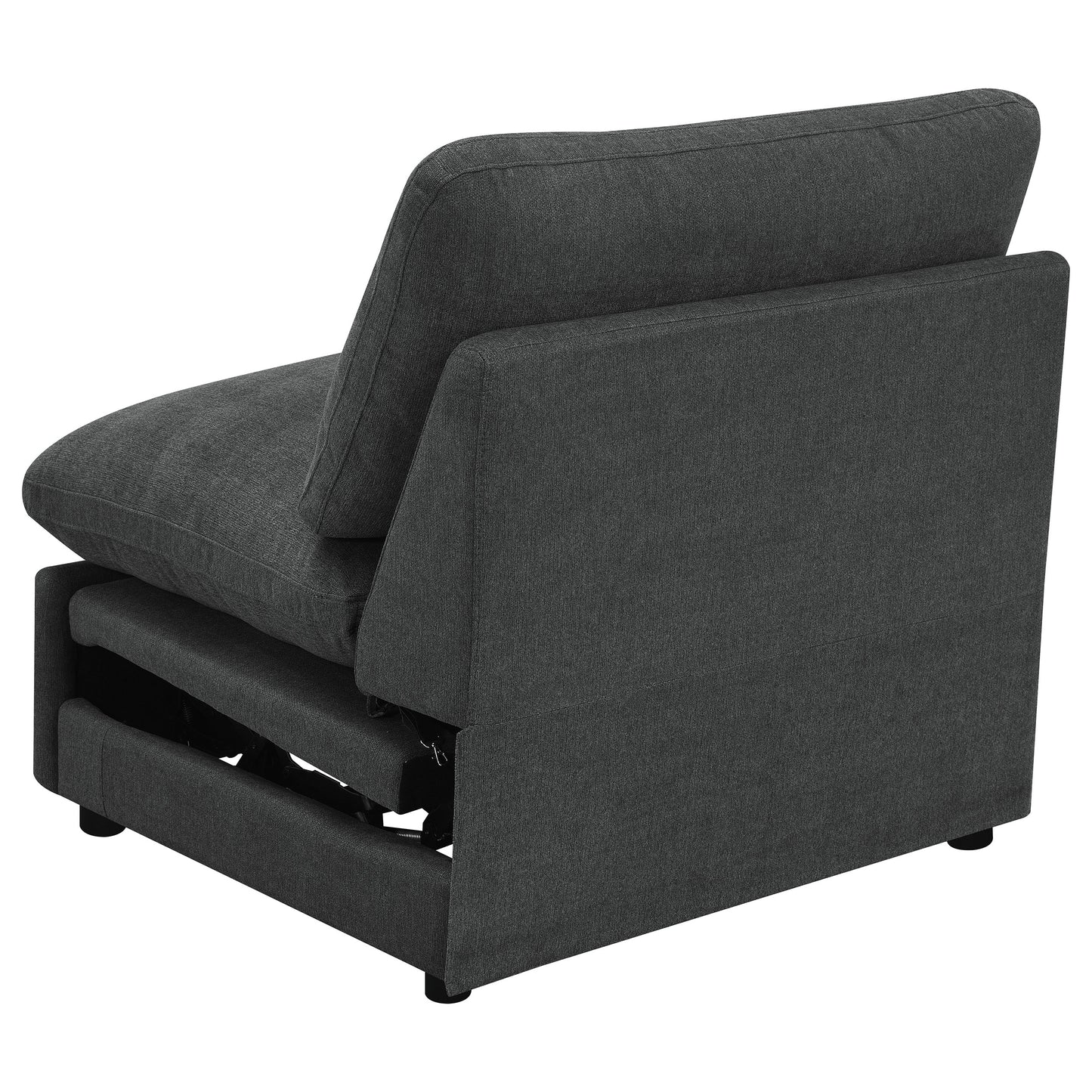 shoto modular power armless recliner dark grey