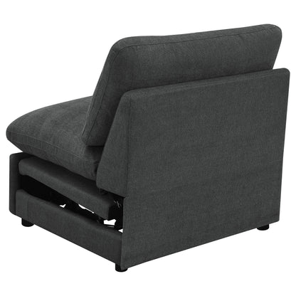 Shoto Modular Power Armless Recliner Dark Grey