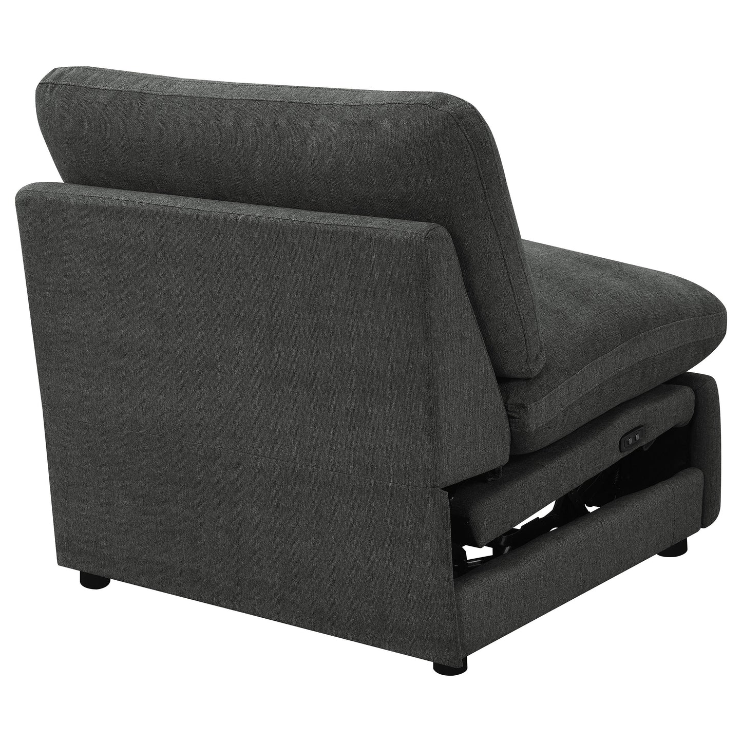 shoto modular power armless recliner dark grey