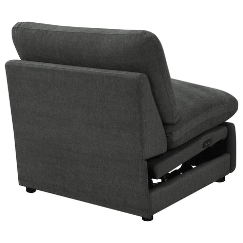 Shoto Modular Power Armless Recliner Dark Grey