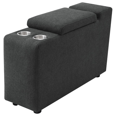 Shoto Upholstered Modular Storage Console Dark Grey