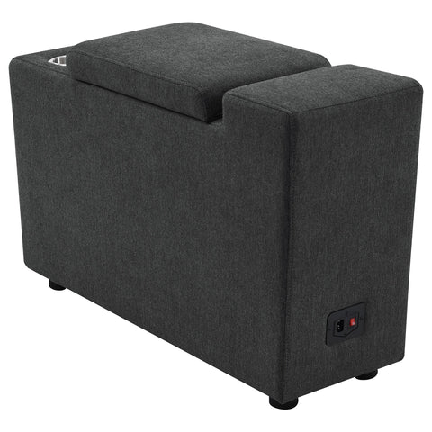 Shoto Upholstered Modular Storage Console Dark Grey