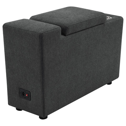 Shoto Upholstered Modular Storage Console Dark Grey