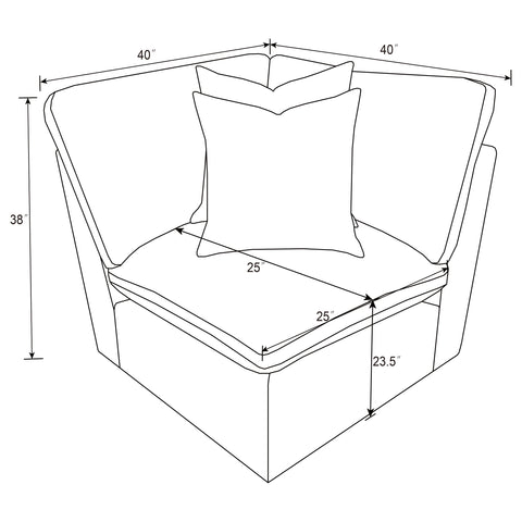 Shoto Modular Corner Chair Dark Grey