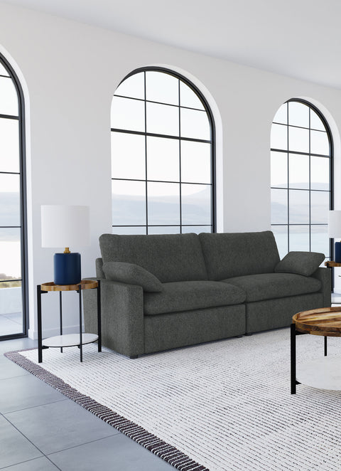 Yvette Modular Power Loveseat Dark GreyDark Grey