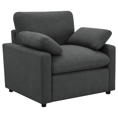 Shoto Upholstered Power Recliner Chair Dark Grey