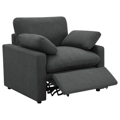 Shoto Upholstered Power Recliner Chair Dark Grey