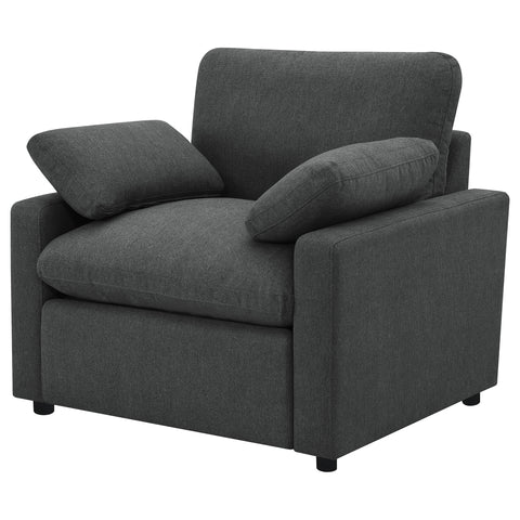 Shoto Upholstered Power Recliner Chair Dark Grey