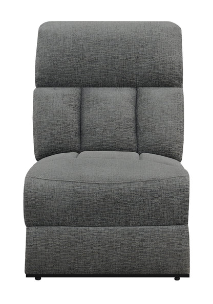 Jenner Upholstered Armless Chair Charcoal