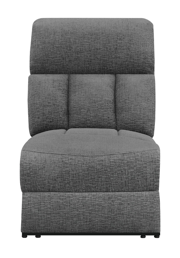 jenner upholstered armless power recliner charcoal