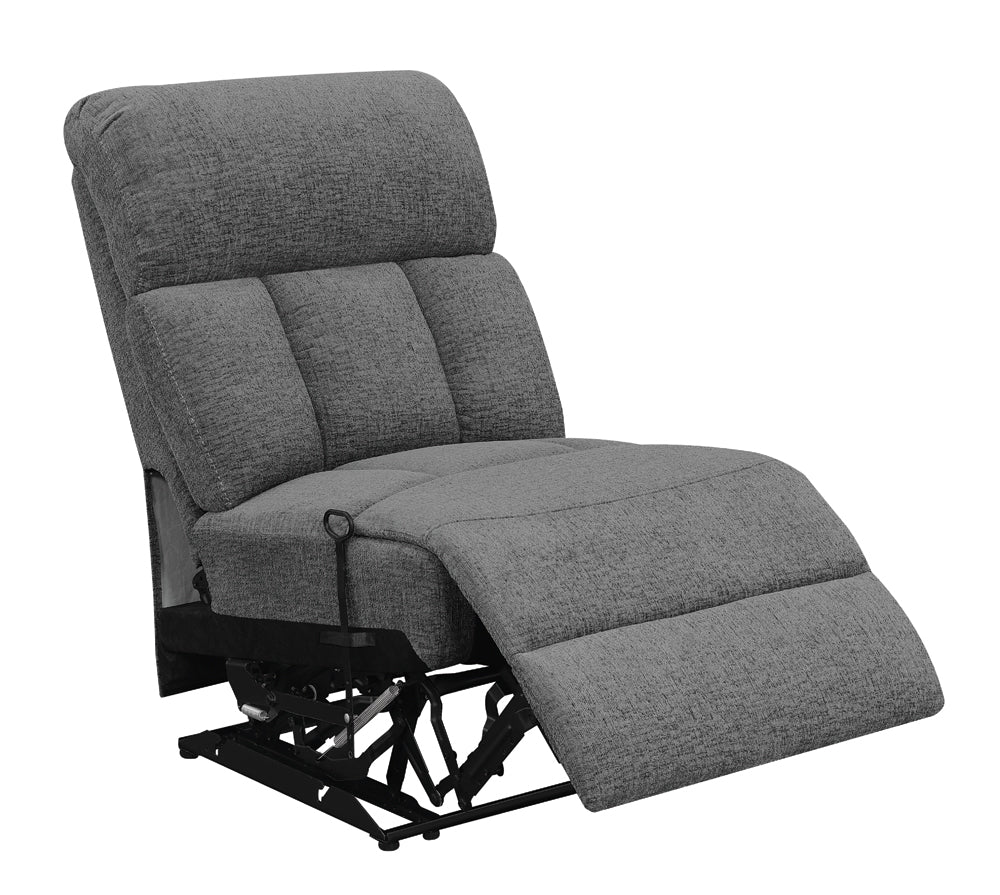 jenner upholstered armless recliner charcoal