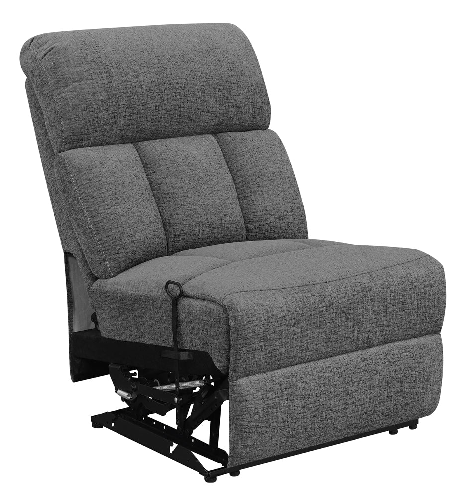 jenner upholstered armless recliner charcoal