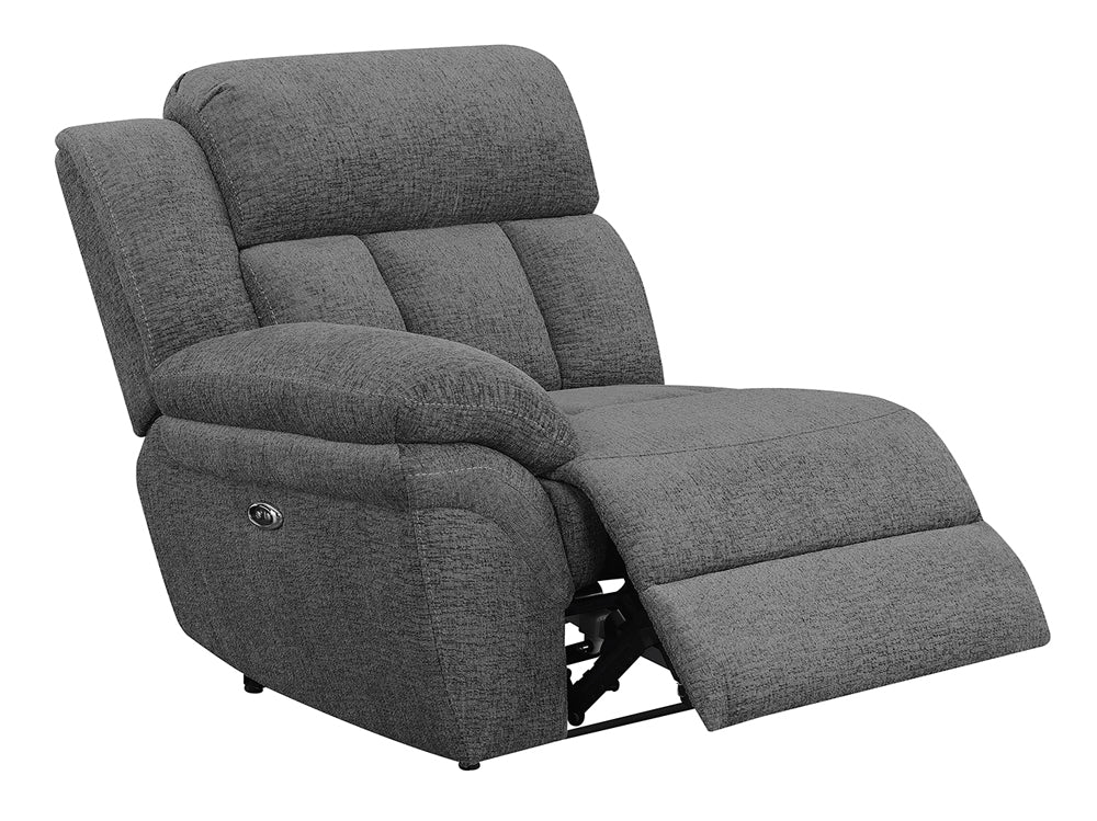 jenner upholstered laf power recliner charcoal