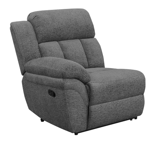 Jenner Upholstered LAF Recliner Charcoal