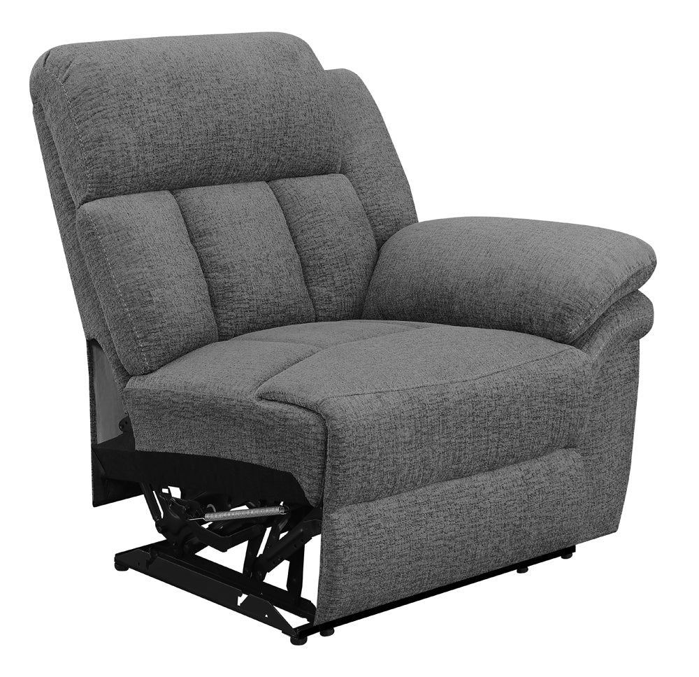 jenner upholstered raf recliner charcoal