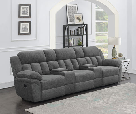 Adhvik 5-piece Upholstered Home Theater Seating CharcoalCharcoal