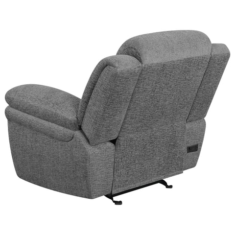 Adhvik Upholstered Power Glider Recliner CharcoalCharcoal