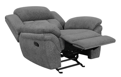 Adhvik Upholstered Glider Recliner CharcoalCharcoal