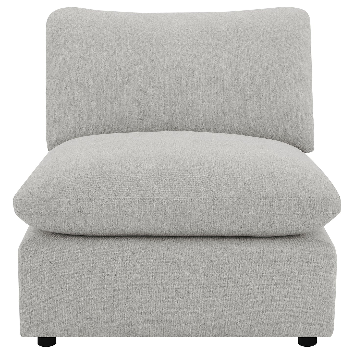 yvette modular armless chair greygrey