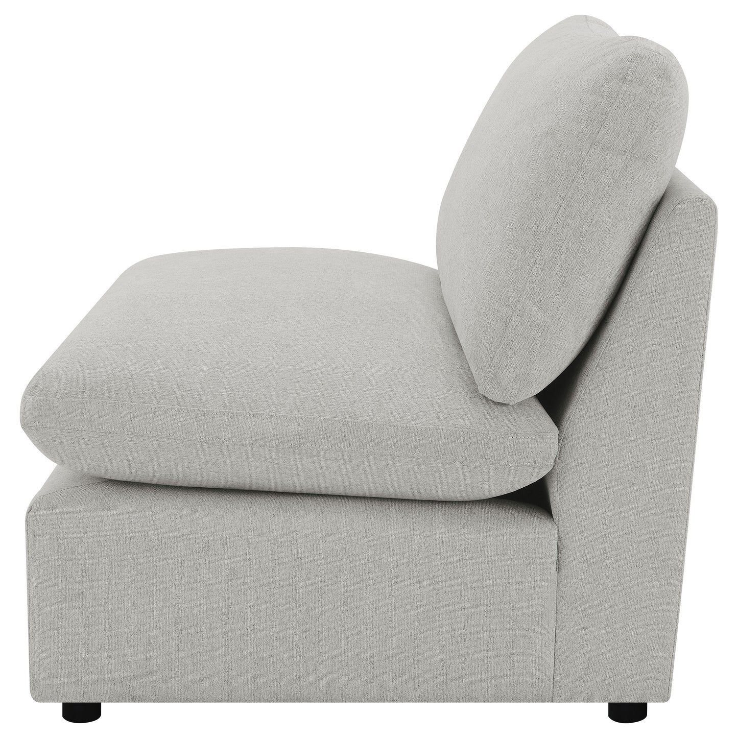 yvette modular armless chair greygrey