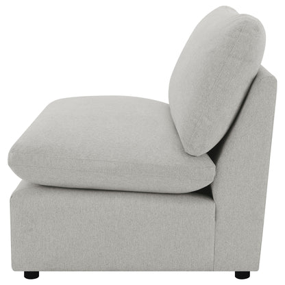 Yvette Modular Armless Chair GreyGrey