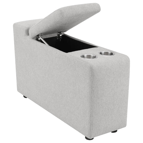 Shoto Upholstered Modular Storage Console Grey