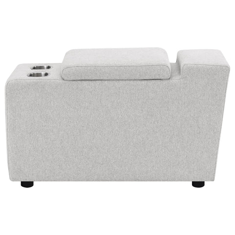 Shoto Upholstered Modular Storage Console Grey
