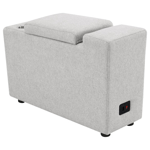 Shoto Upholstered Modular Storage Console Grey